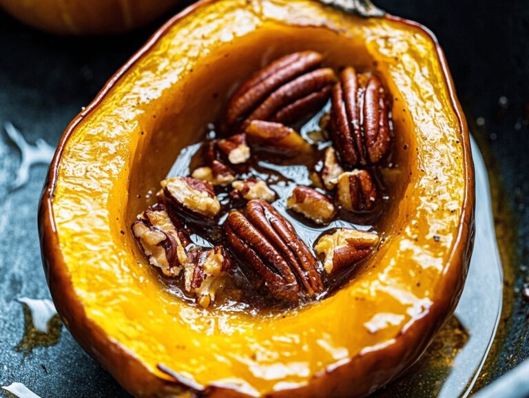 Maple Pecan Roasted Acorn Squash Recipe