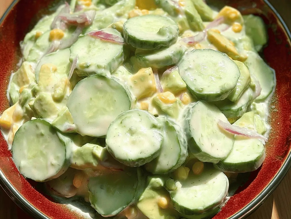 Creamy Cucumber Avocado Salad: A Refreshing Summer Delight